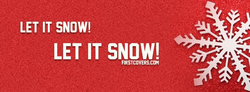 Let It Snow Snowflake Facebook Cover Picture