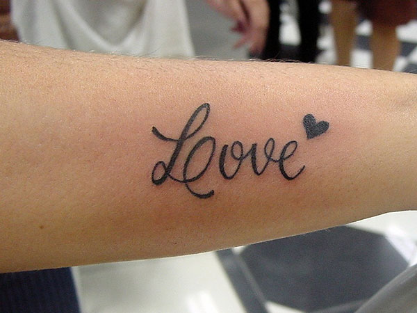 Love Tattoo On Arm