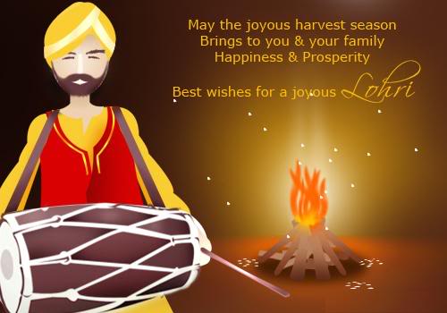 May The Joyous Harvest Season Brings To You & Your Familyl Happiness & Prosperity Best Wishes For A Joyous Lohri