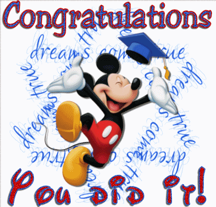 Mickey Mouse Dancing And Wishing You Congratulations You Did It Animated Picture