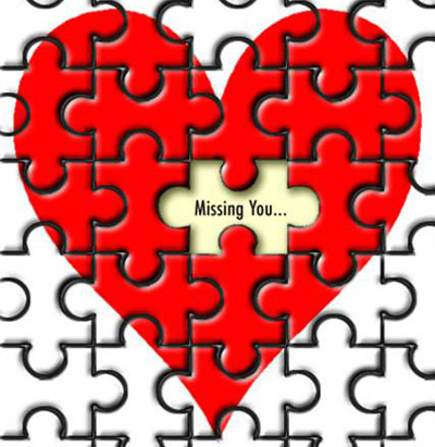 Missing You Heart Puzzle Picture