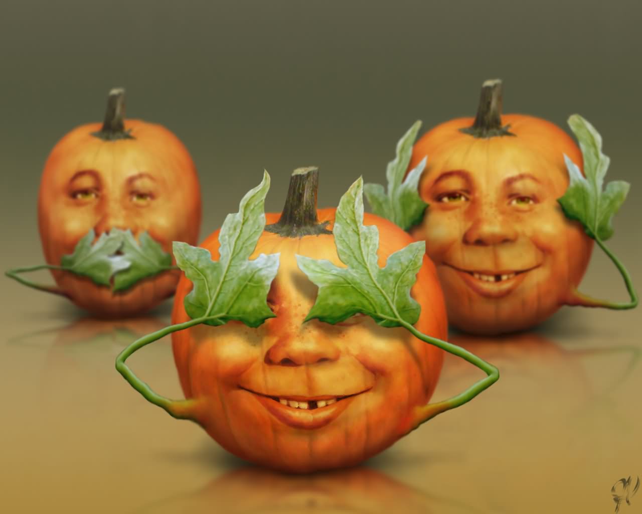 Mizaru Funny Pumpkin Picture