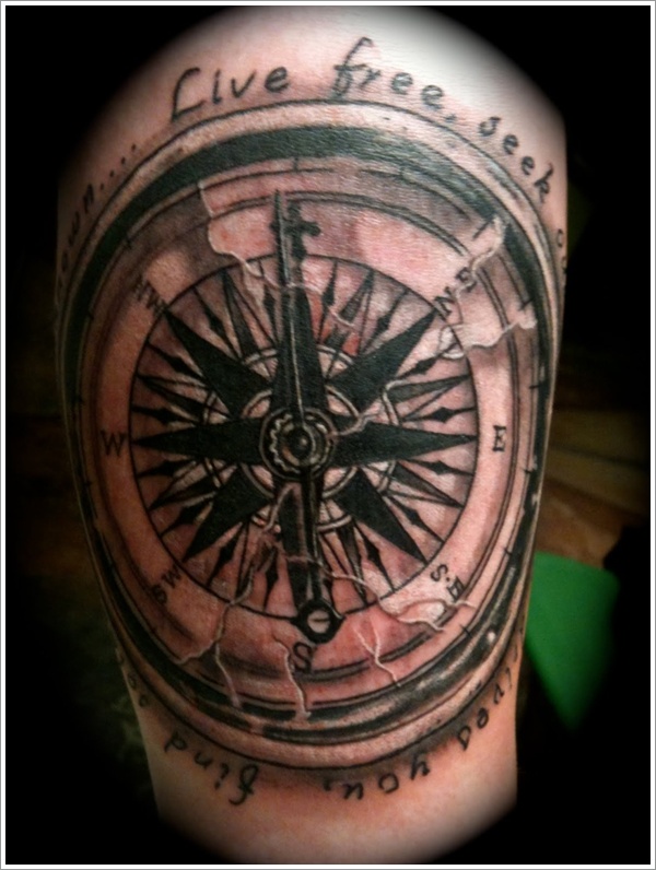 Nautical Compass Tattoo Design Idea
