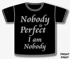 Nobody Is Perfect I Am Nobody Funny Tshirt Quote