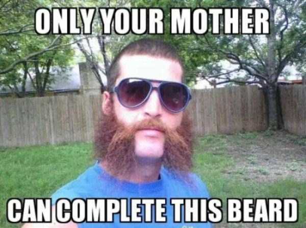 Only Your Mother Can Complete This Beard Funny Picture