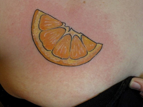 Orange Piece Tattoo Design