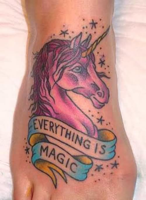 22 Wonderful Unicorn Tattoo Images And Pictures