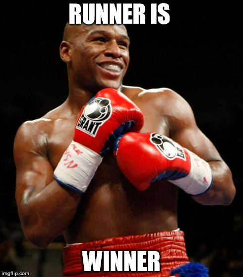 Runner Is Winner Funny Boxing Meme