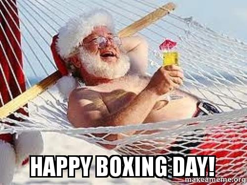 Santa Claus Wishing You Happy Boxing Day