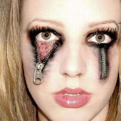 Scary Eyes Funny Makeup Image