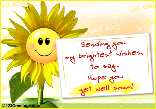 Sending You My Brightest Wishes To Say Hope You Get Well Soon Glitter Image
