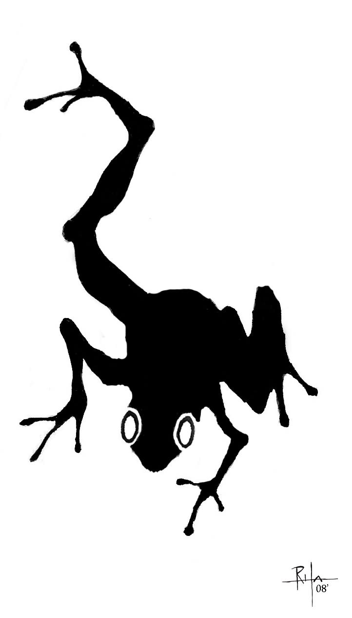 Silhouette Frog Tattoo Stencil By Comatorium22