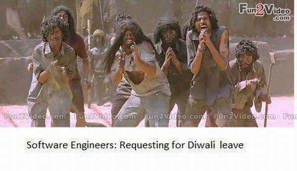 Software Engineers Requesting For Diwali Leave Funny Image
