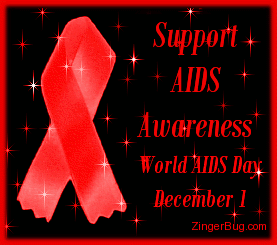 Support AIDS Awareness World Aids Day Glitter