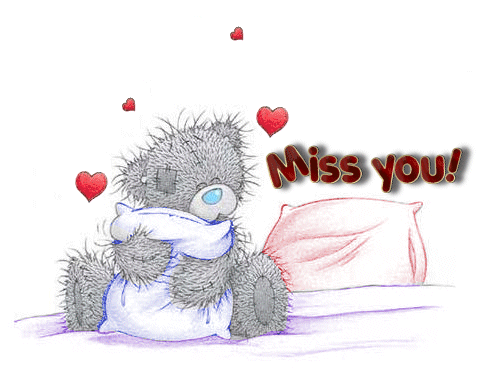 Tatty Teddy Miss You Hearts Animated Picture
