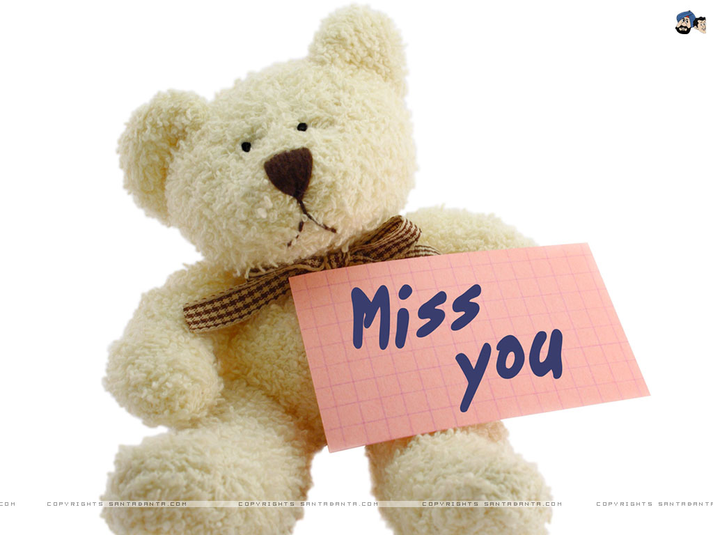 Teddy Bear With Miss You Note
