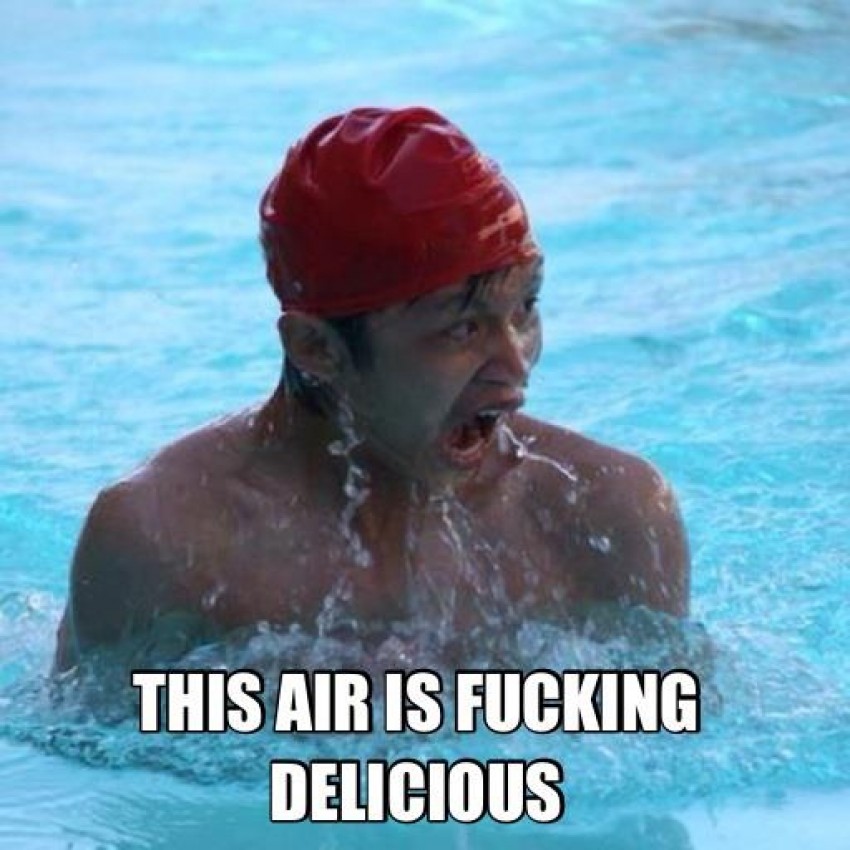 This Air Is Fucking Delicious Funny Swimming Meme