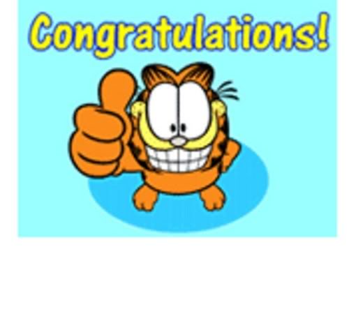 Garfield Wishes You Congratulations