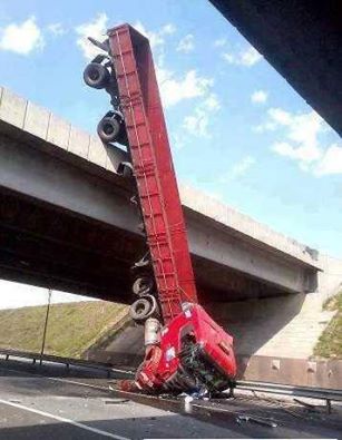 Truck Fallen From Bridge Funny Accident
