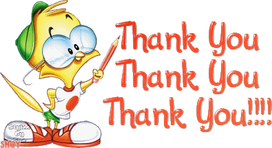 Tweety Says Thank You Animated Picture