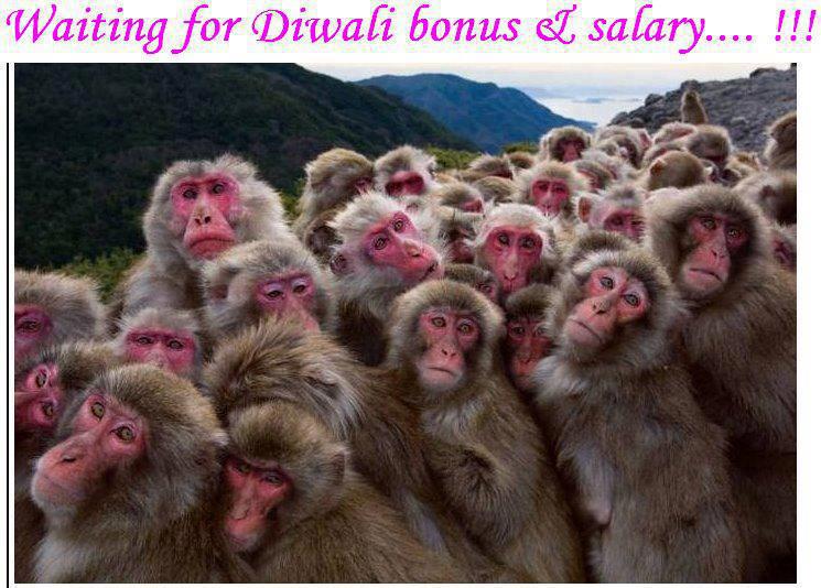 Waiting For Diwali Bonus And Salary Funny Image