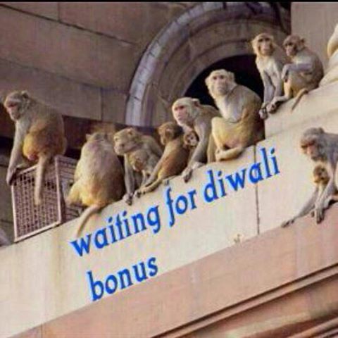 Waiting For Diwali Bonus Funny Image For Facebook