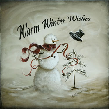 Warm Winter Wishes Snowman Picture For Facebook