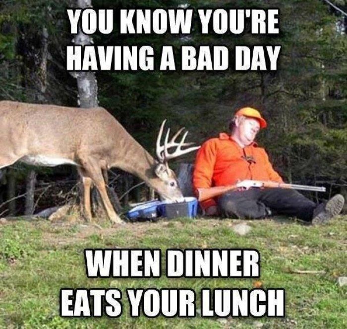 When Dinner Eats Your Lunch Funny Hunting Meme