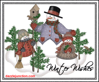 Winter Wishes Snowman Glitter