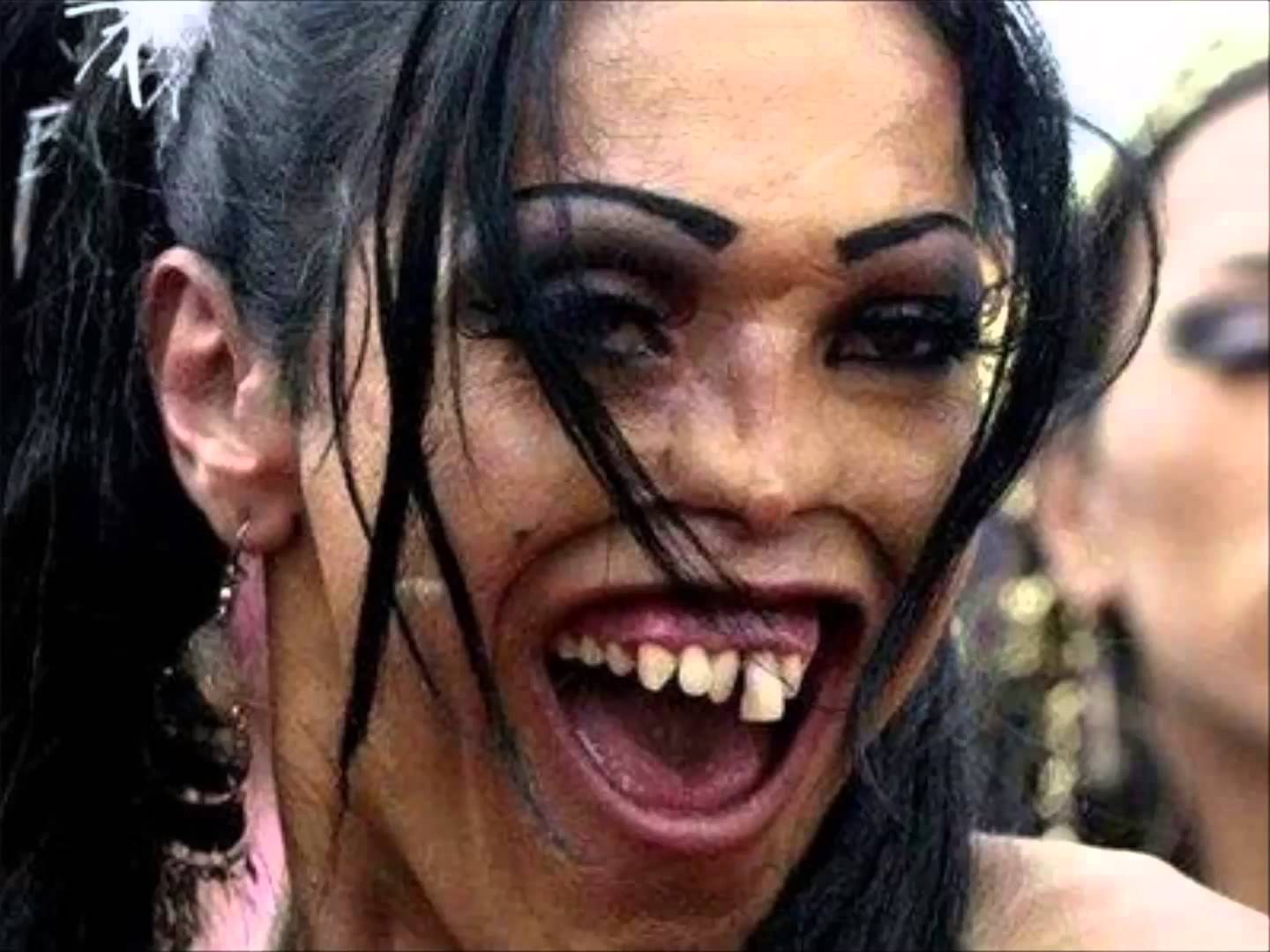 Woman Funny Weird Face Makeup