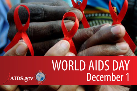 World Aids Day December 1 Red Ribbons