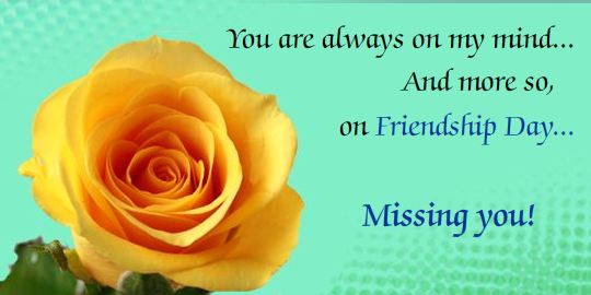 You Are Always On My Mind And More So On Friendship Day Missing You