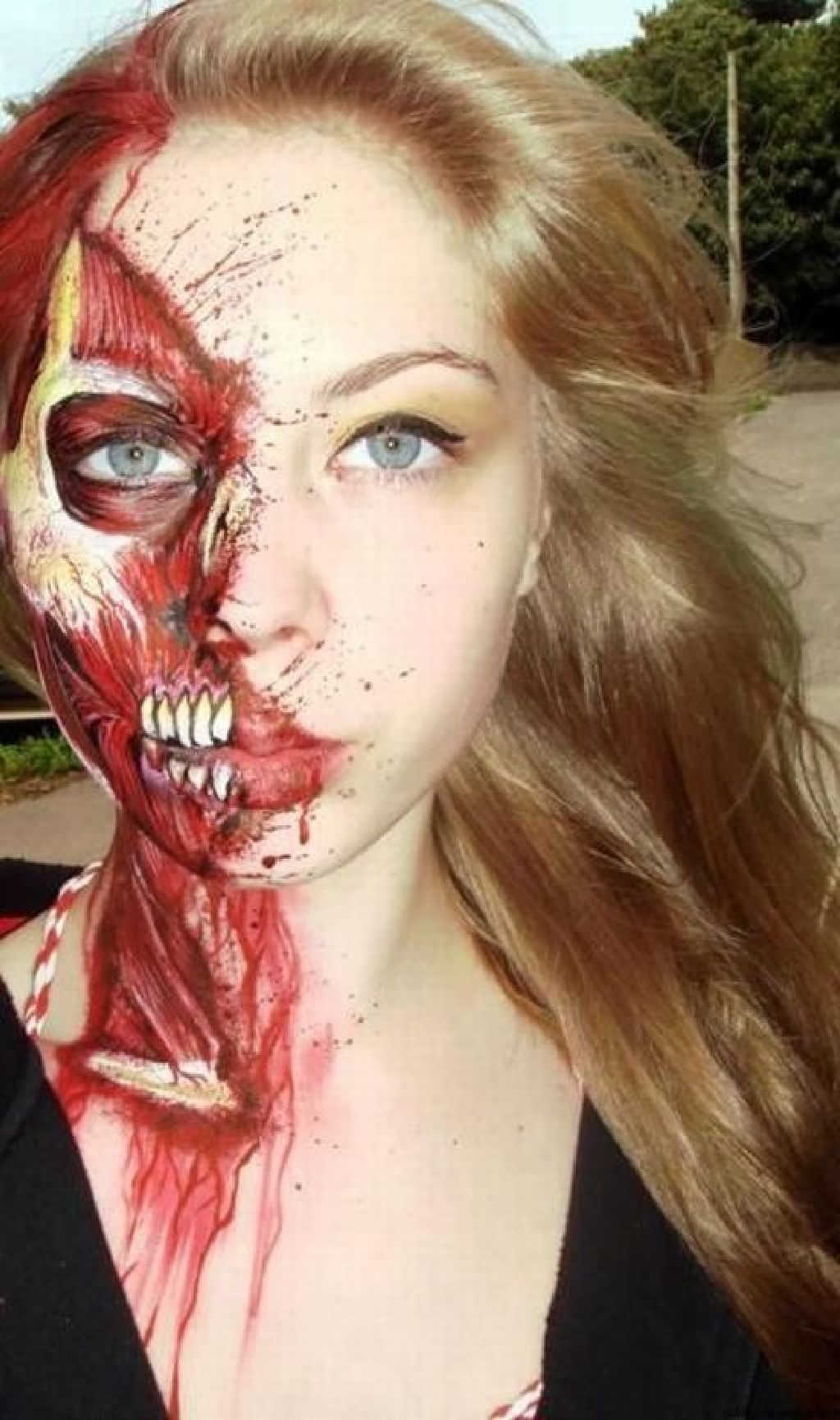 Zombie Face Funny Makeup