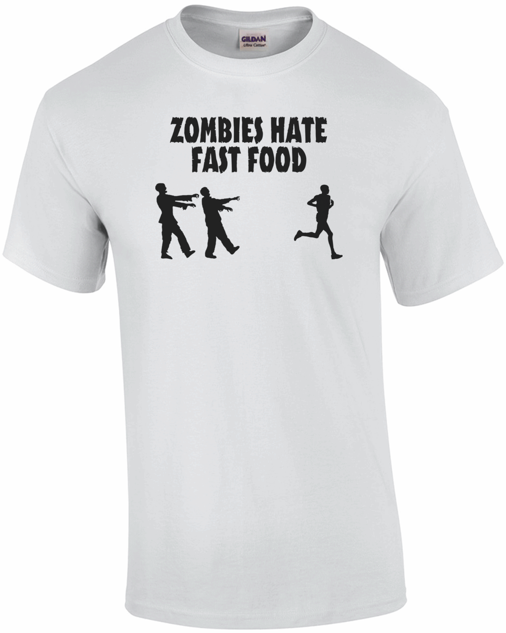 Zombies Hate Fast Food Funny Tshirt