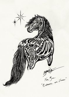 Amazing Horse Tattoo Design By Brittany Newbern