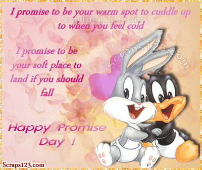 Baby Bugs Bunny And Friend Wishes You Promise Day Animated Picture