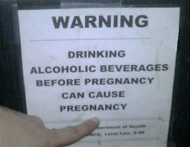 Funny Alcohol Warning Sign