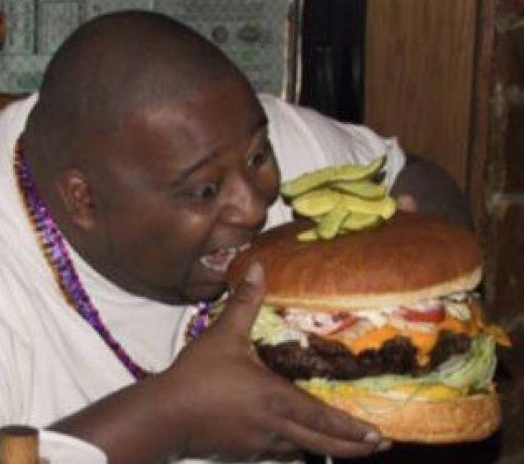 Funny Burger Eat Fatty Men