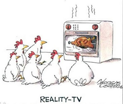 Funny Chickens Watching Horror Movie