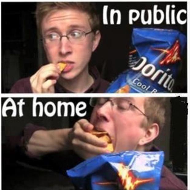 Funny Eat In Public And At Home