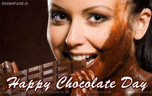 Girl Wishes You Happy Chocolate Day