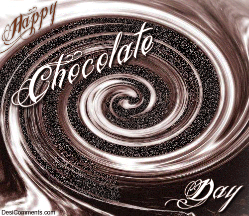 Happy Chocolate Day Glitter Image For Facebook