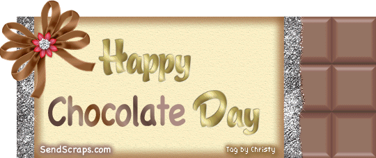 Happy Chocolate Day Glitter Image