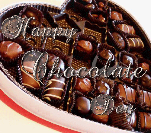 Happy Chocolate Day Glitter Picture For Facebook