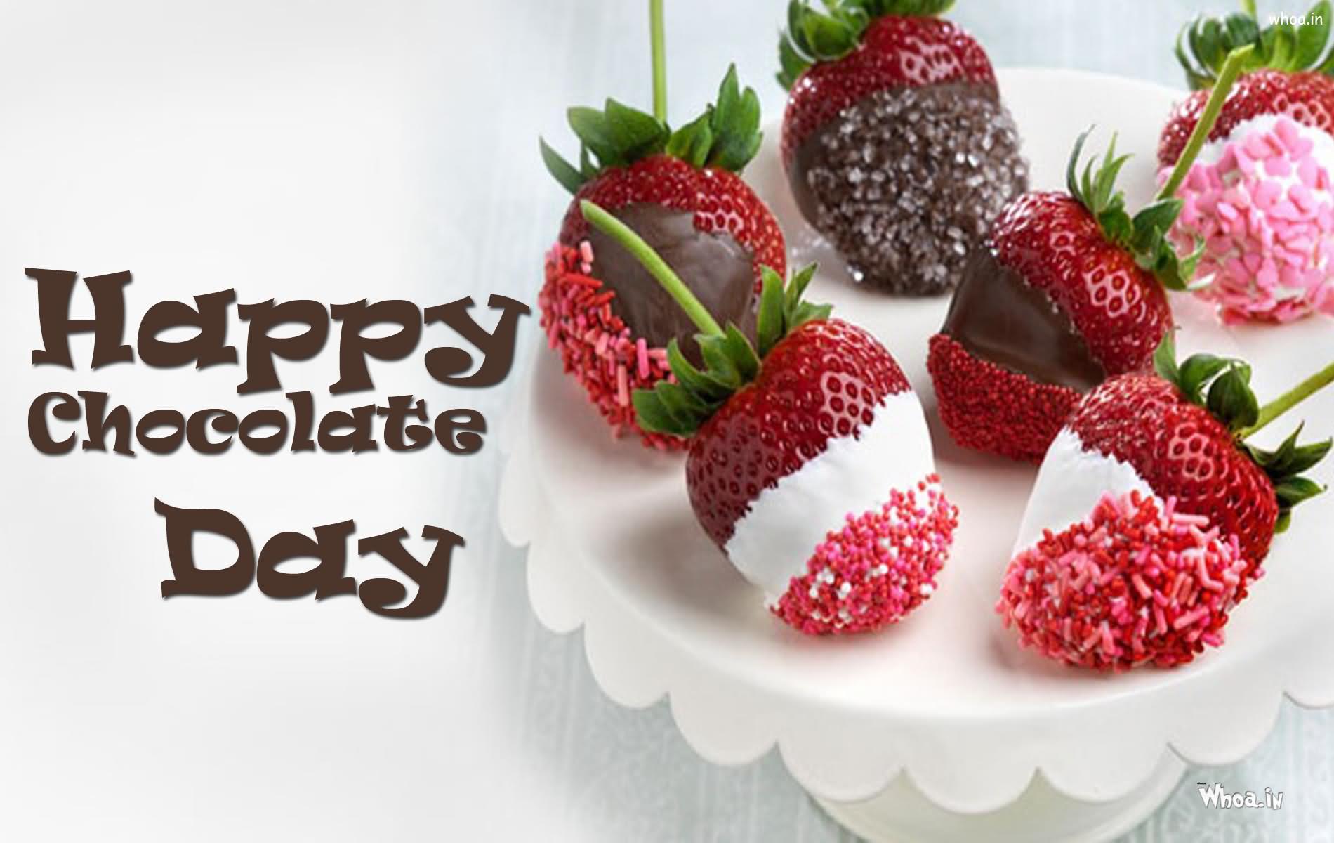 Happy Chocolate Day Strawberries Picture