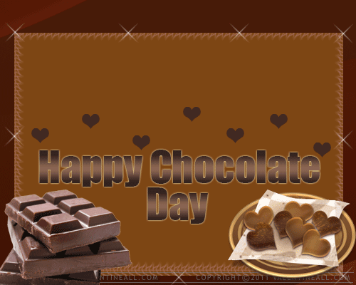 Happy Chocolate Day Twinkling Glitter