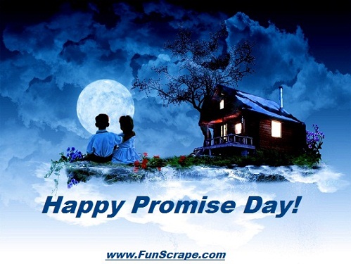 Happy Promise Day Kids Couple Full Moon View Picture