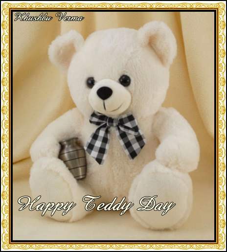 Happy Teddy Day Glitter Picture