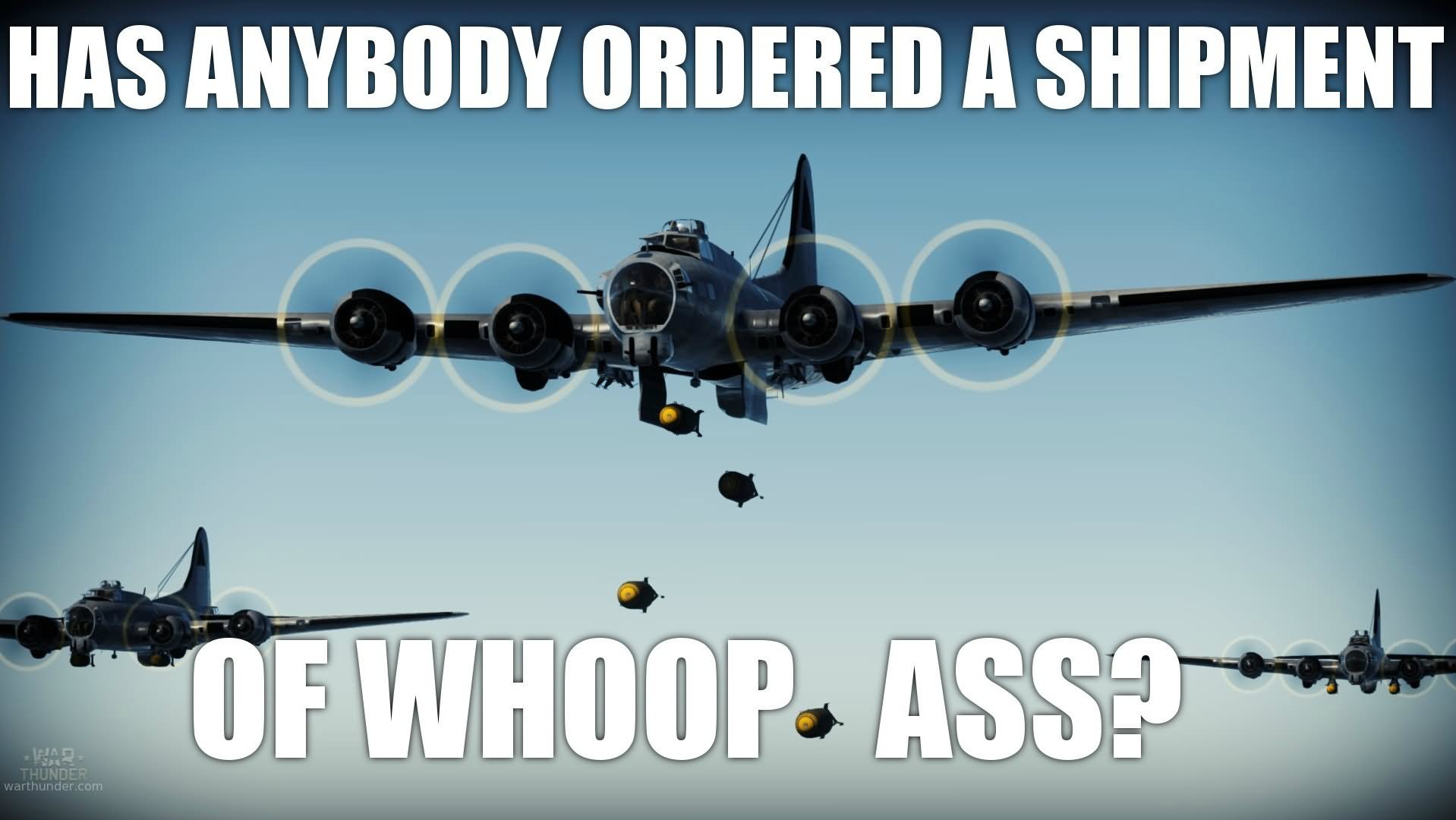 Has Anybody Ordered A Shipment Funny War Meme