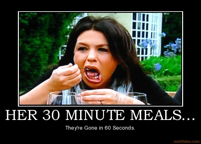 Her 30 Minute Meals Funny Eat Poster